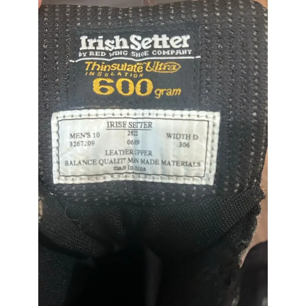 Irish Setter Gunflint Hunting Boots Sz10 Insulated 600g Camo Red Wing Waterproof